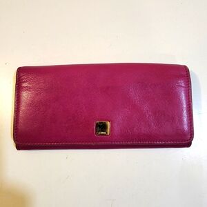 LODIS Pink Fuschia leather wallet